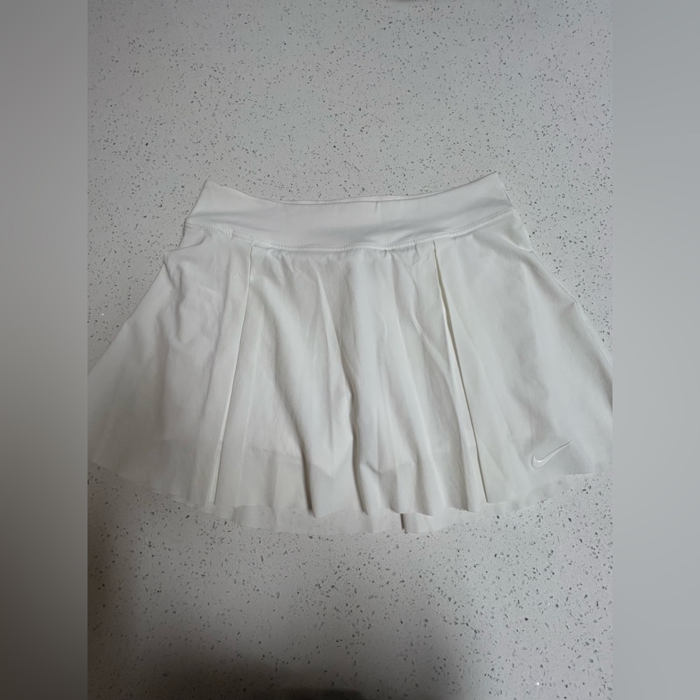 Nike Dri-Fit Pull On Skort Skirt Womens White Tennis Golf Large Polyester